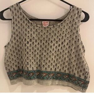 Vintage Geeta Indian block print tank top
